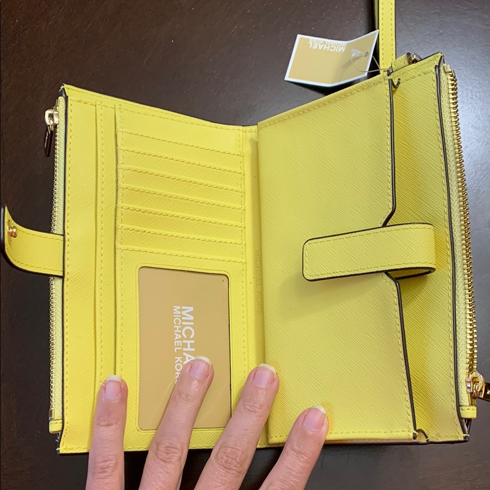 Michael Kors Sunny Yellow Clutch Wallet - Picture 5 of 10